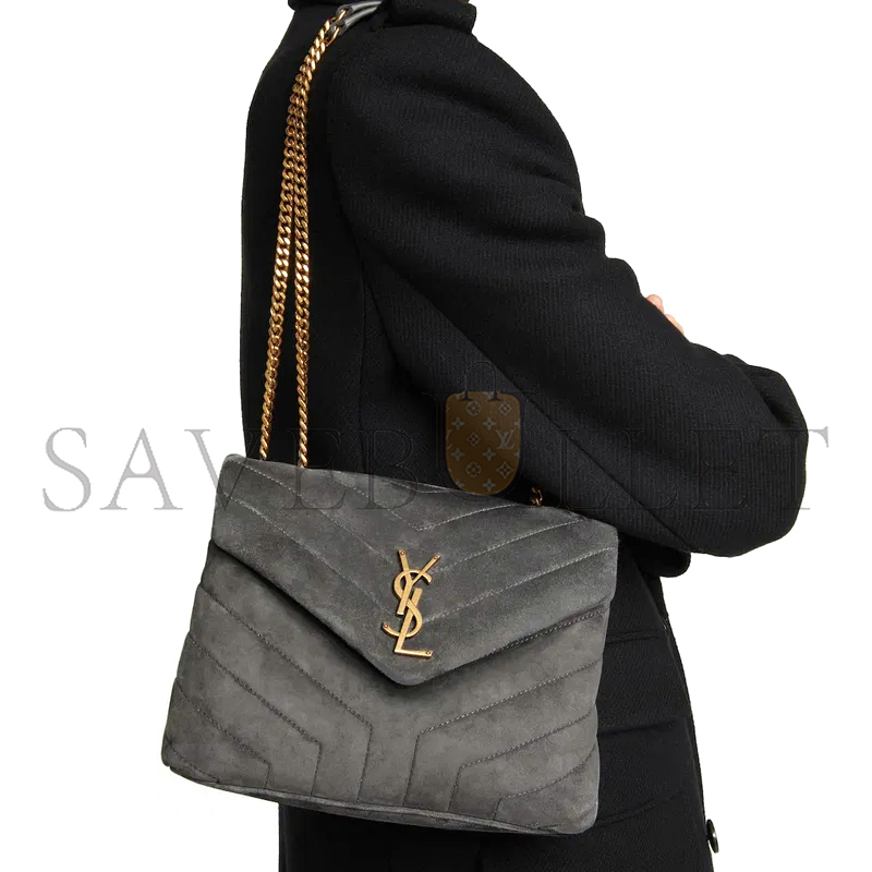 YSL LOULOU SMALL IN QUILTED SUEDE 4946991U8671112 (23*17*9cm)